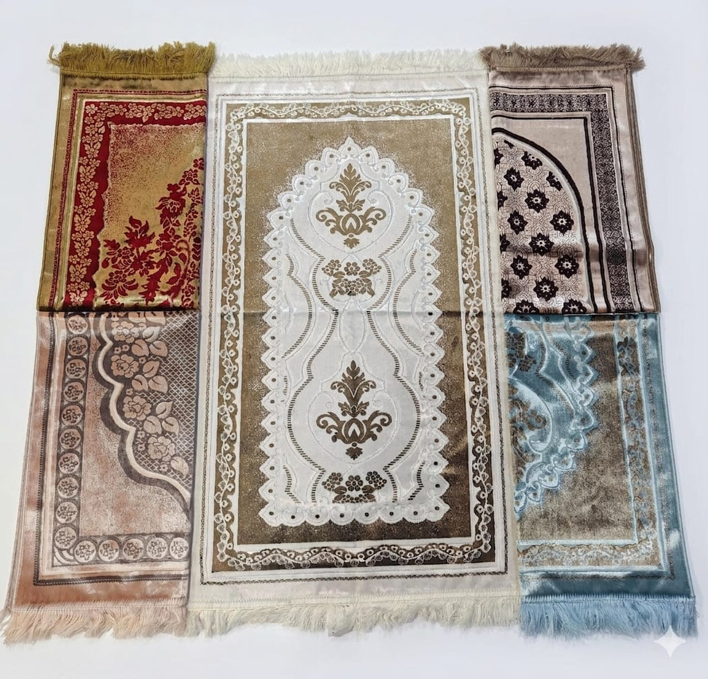 Janamaz Prayer Mat – Premium Silk-Blend Islamic Prayer Rug (70 x 110 cm)
