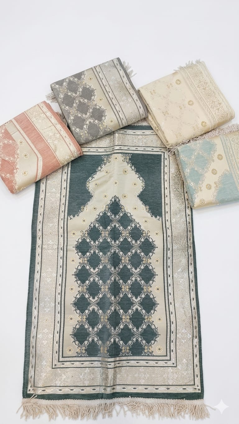 Janamaz Prayer Mat – Foam Padded Mihrab Islamic Prayer Rug (70 x 110 cm)