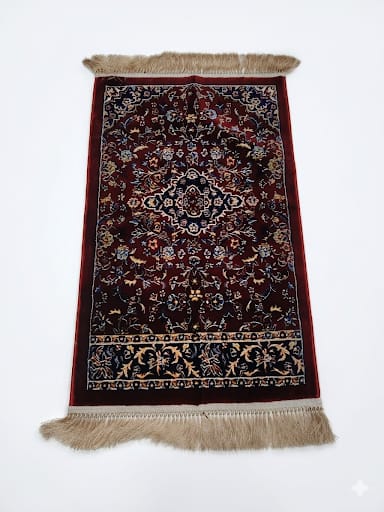 Rawda Carpet 13M Janamaz – Persian Nain-Style Floral Islamic Prayer Rug (72 x 112 cm)