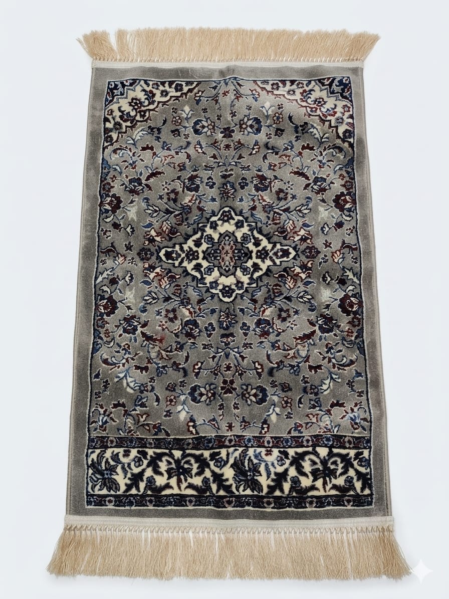 Rawda Carpet 13M Janamaz – Persian Nain-Style Floral Islamic Prayer Rug (72 x 112 cm)