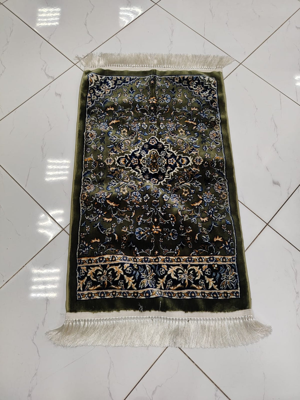 Rawda Carpet 13M Janamaz – Persian Nain-Style Floral Islamic Prayer Rug (72 x 112 cm)