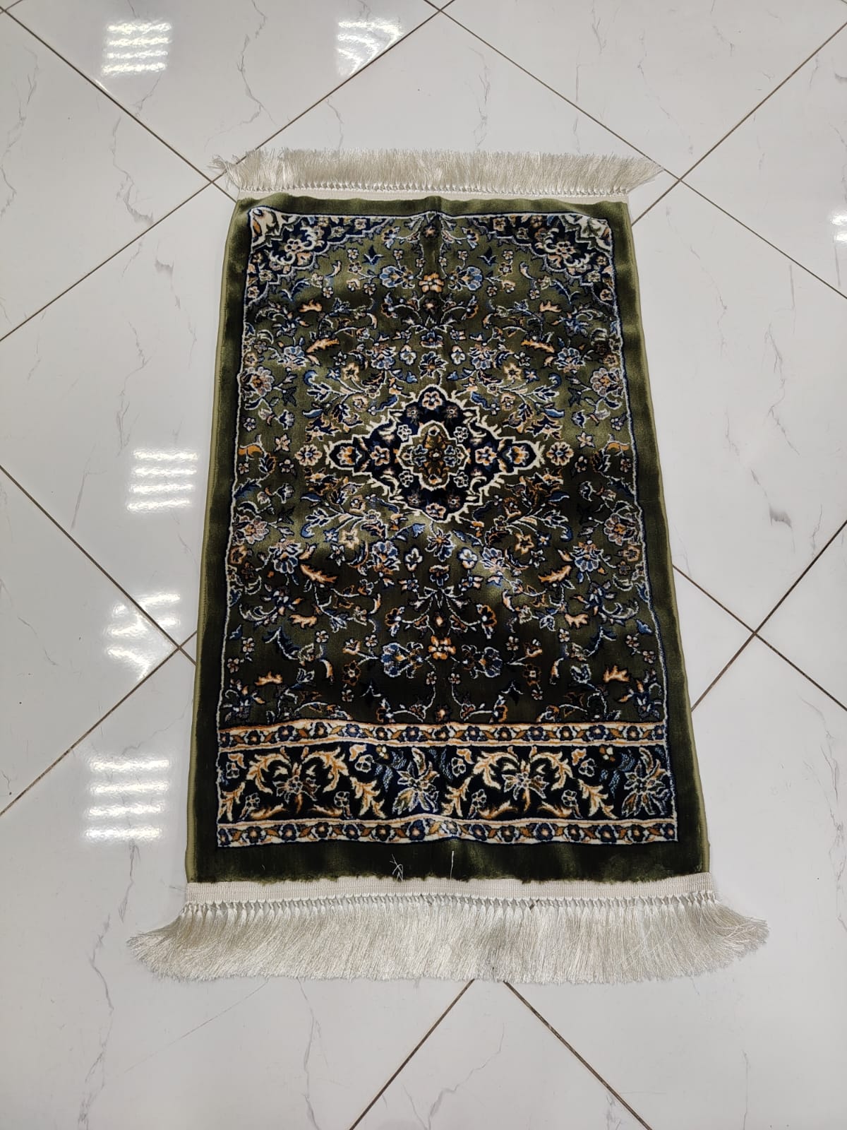 Rawda Carpet 13M Janamaz – Persian Nain-Style Floral Islamic Prayer Rug (72 x 112 cm)