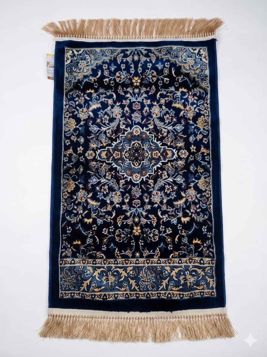 Rawda Carpet 13M Janamaz – Persian Nain-Style Floral Islamic Prayer Rug (72 x 112 cm)