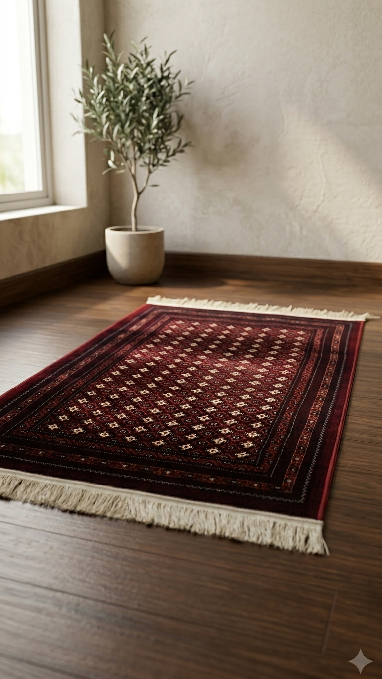Janamaz Prayer Mat – Persian-Style Bukhara Islamic Prayer Rug (70 x 110 cm)