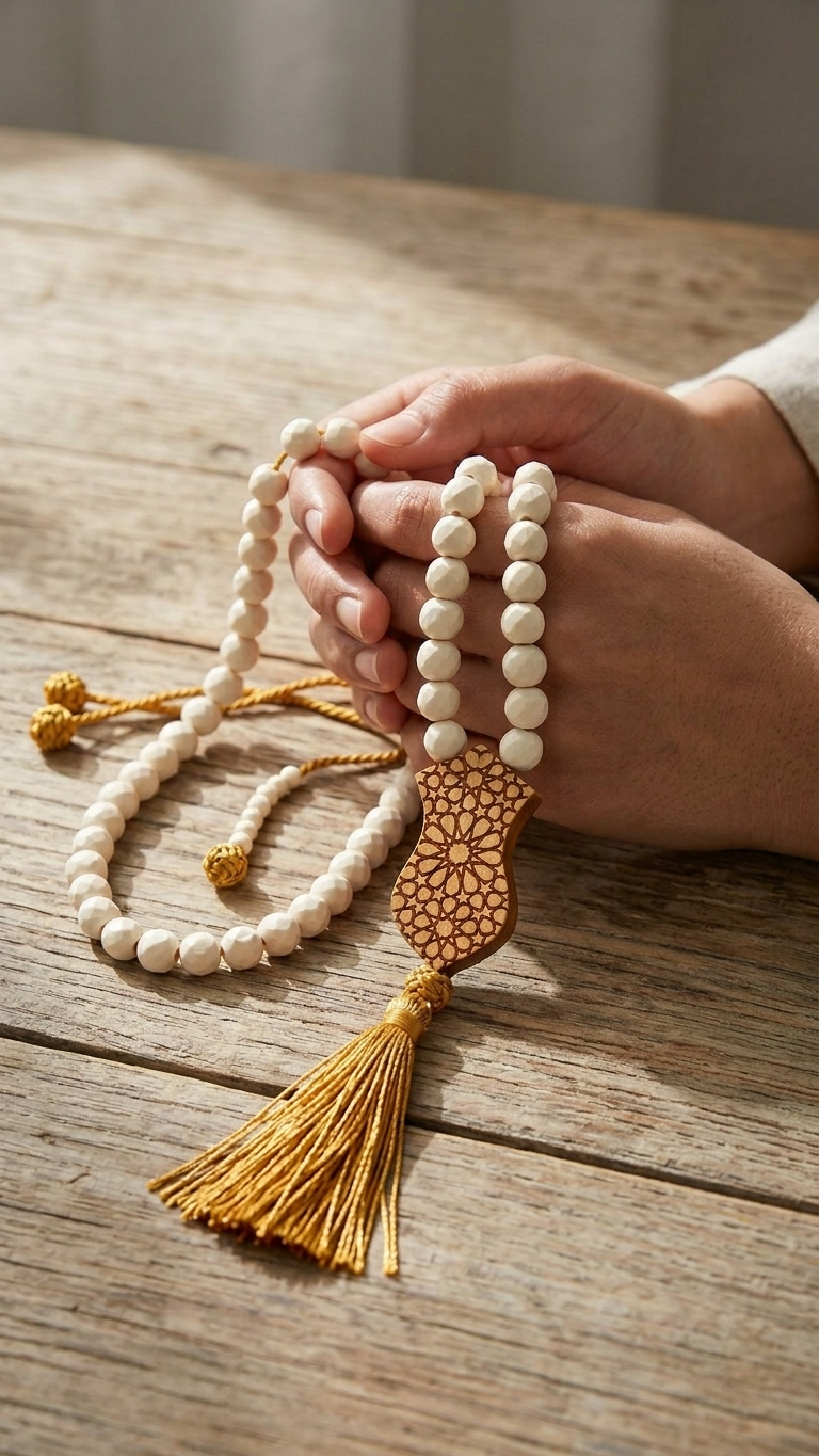 Camel Bone Tasbih with Na’layn Charm
