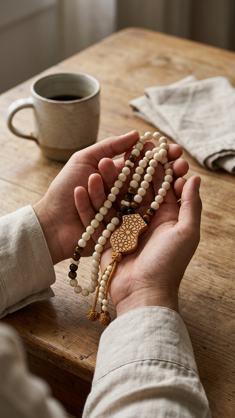 Camel Bone Tasbih with Na’layn Charm