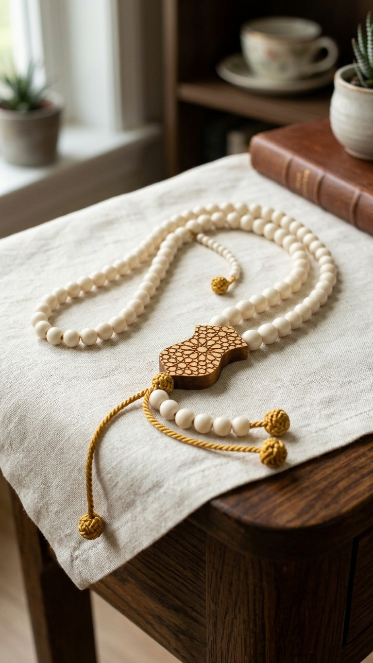Camel Bone Tasbih with Na’layn Charm