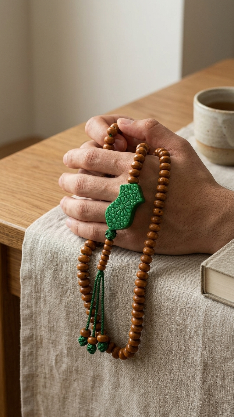 Koka Wood Tasbih with Na’layn Charm