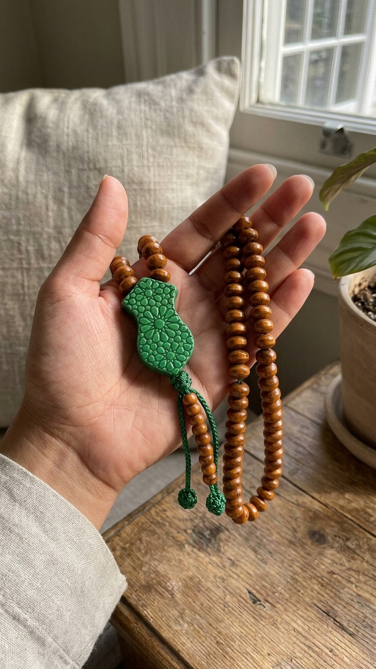 Koka Wood Tasbih with Na’layn Charm