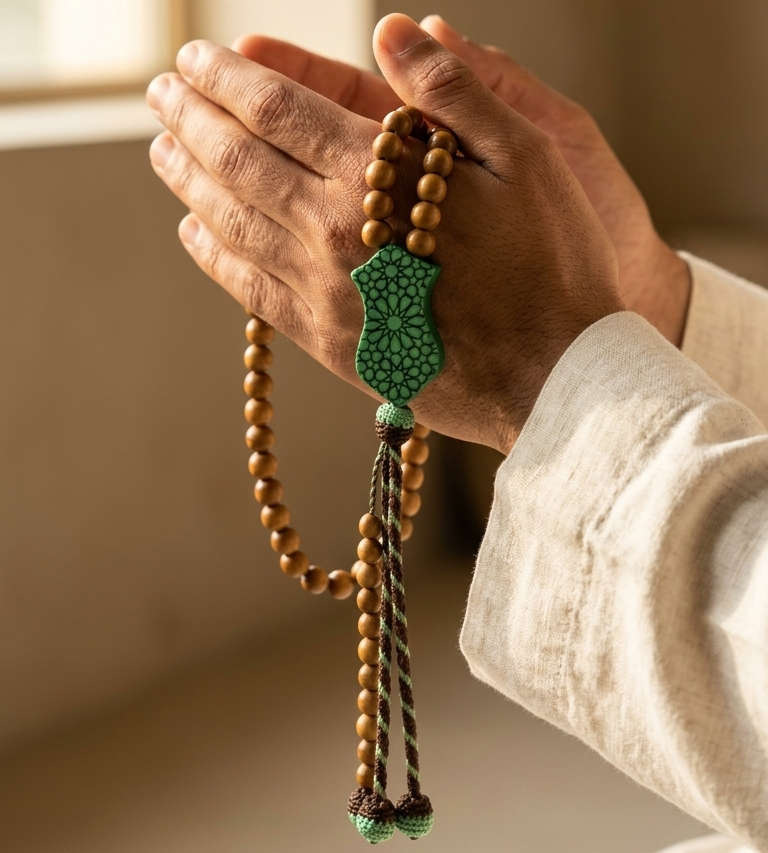 Koka Wood Tasbih with Na’layn Charm