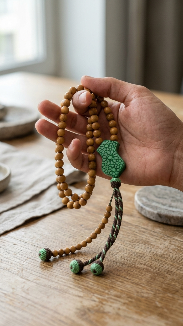 Koka Wood Tasbih with Na’layn Charm