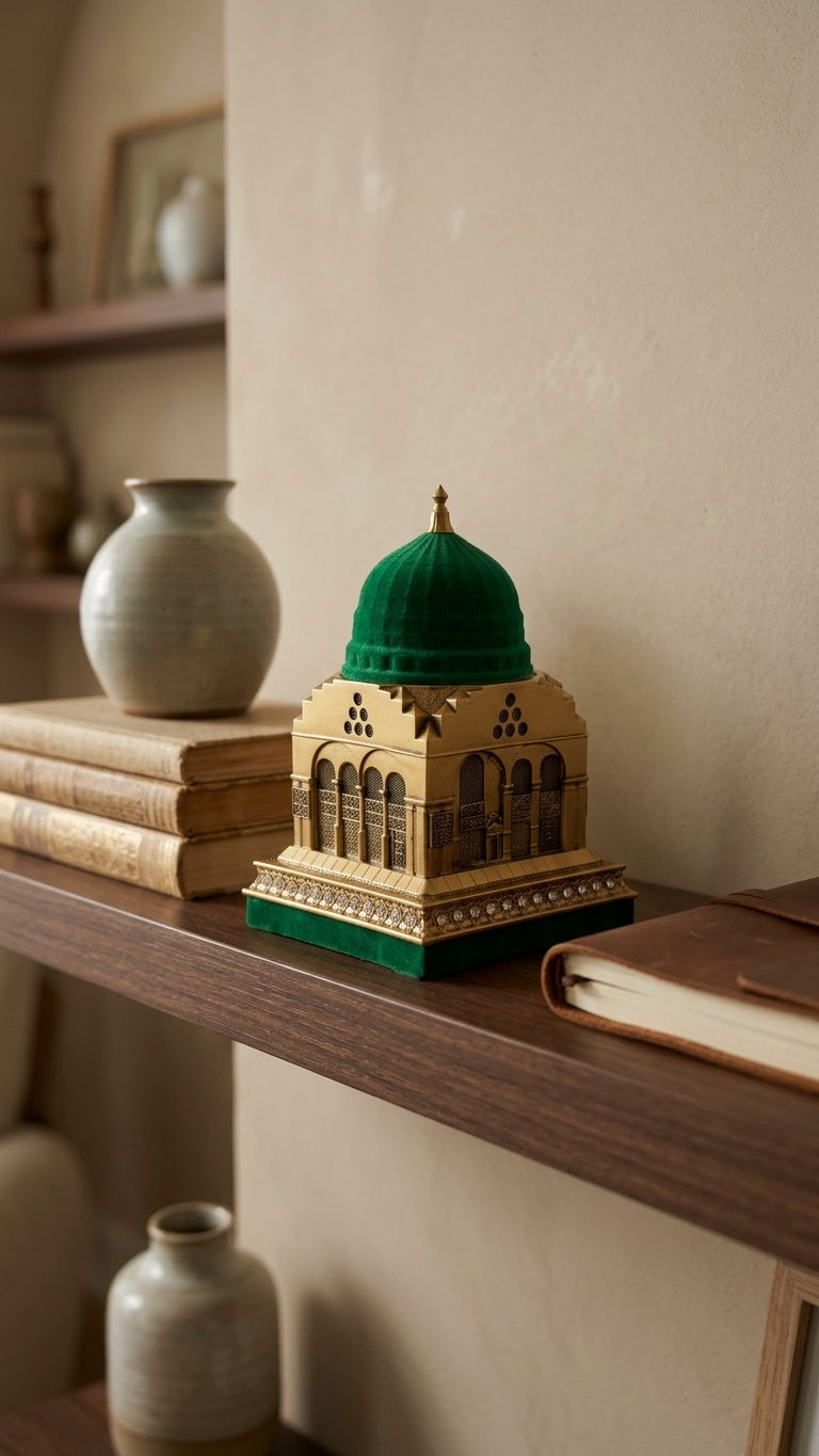 Green Dome of Madina (Qubbat al-Khadra) Replica – Masjid an-Nabawi Sacred Decor
